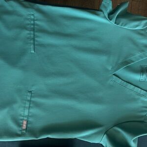 Figs Women's Top in Teal scrub top small
